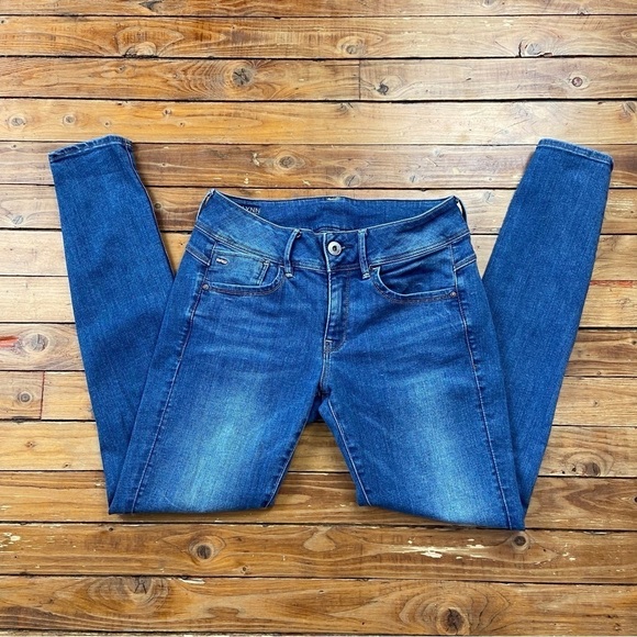 Raw G-Star jeans Lynn mid rise skinny strechy denim size 28 - Picture 1 of 15